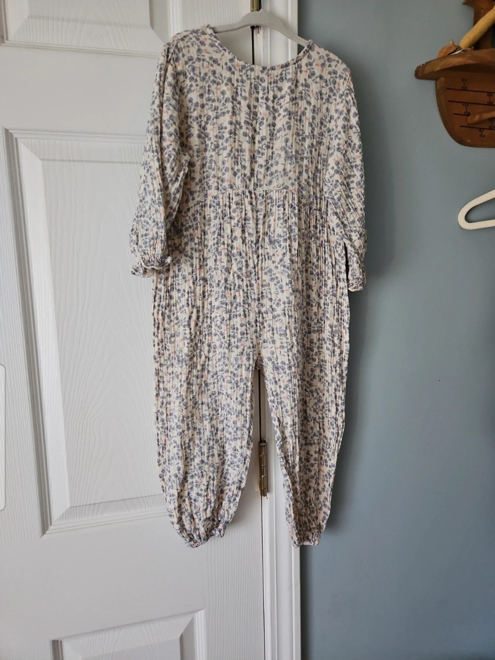 Cream Floral Baby Romper Jumpsuit